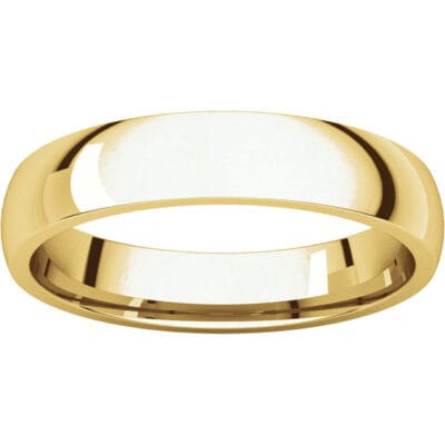 14k Yellow Gold 4mm Comfort Fit Band