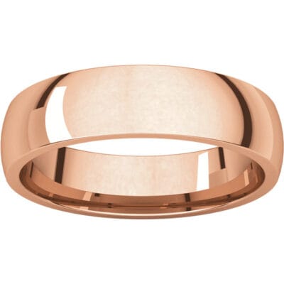 14k Rose Gold 5mm Comfort Fit Band