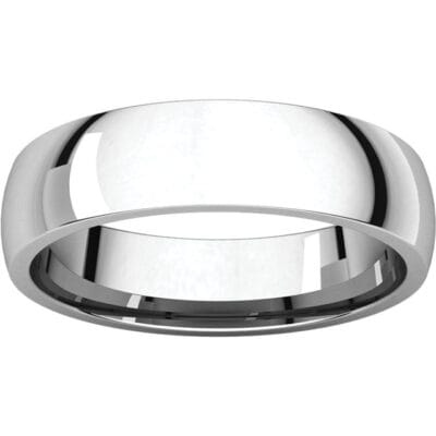 14k White Gold 5mm Comfort Fit Band