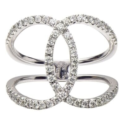 18k White Gold Diamond Fashion Ring
