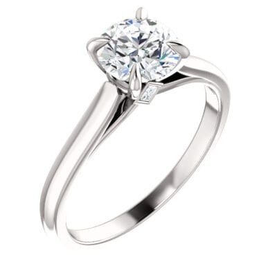 Solitaire Accented Engagement Ring
