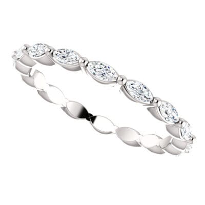 Marquise Diamond Eternity Prong Set 1/2 CTW Band