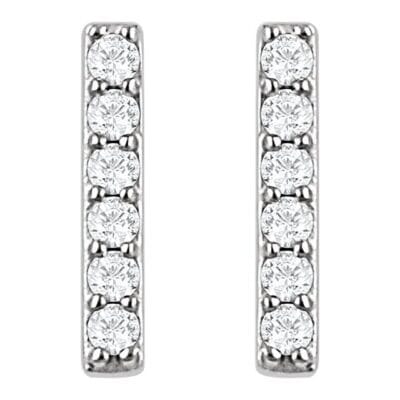 Diamond Bar Earrings