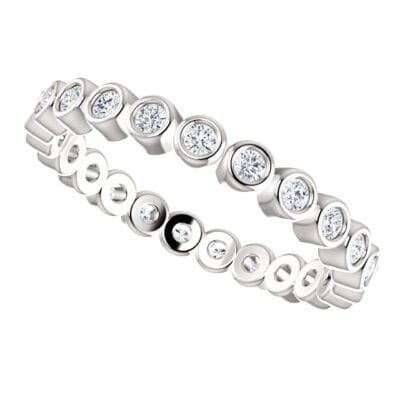 Bezel Set Diamond Eternity Band 1/3 CTW