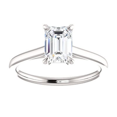 1.01 Carat Emerald Cut Solitaire Engagement Ring