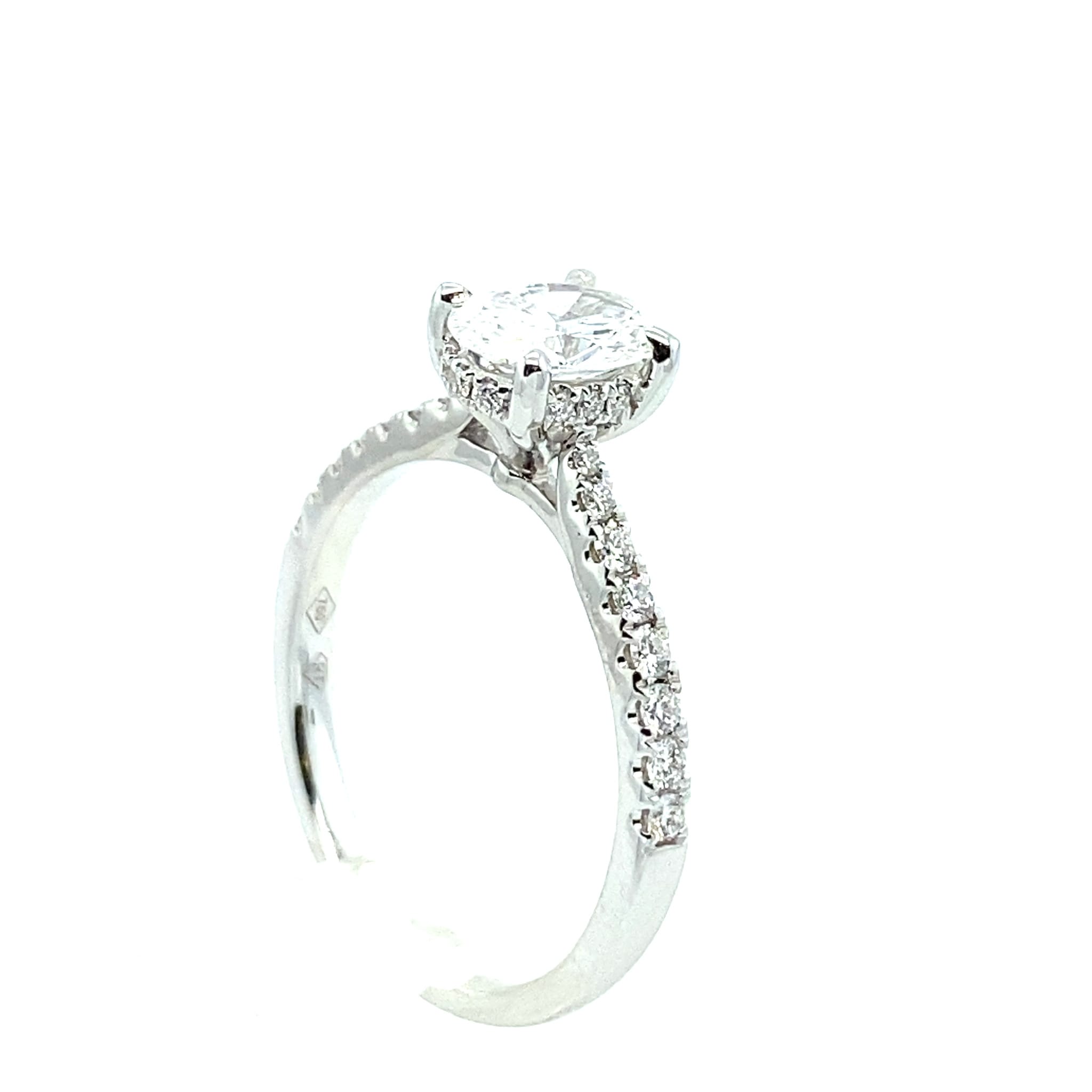 Oval Diamond Promise Ring