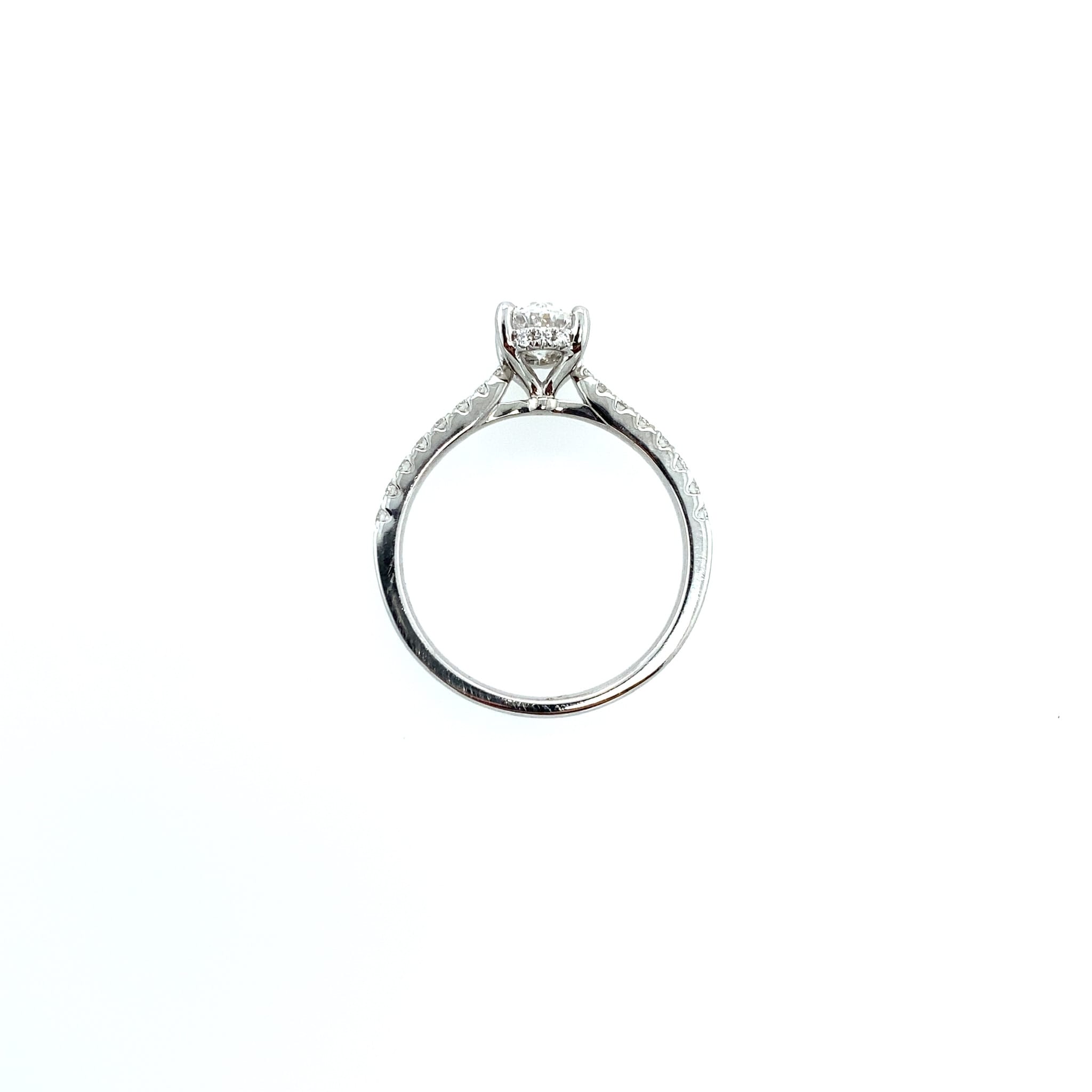 Oval Diamond Promise Ring