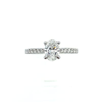 Oval Diamond Promise Ring