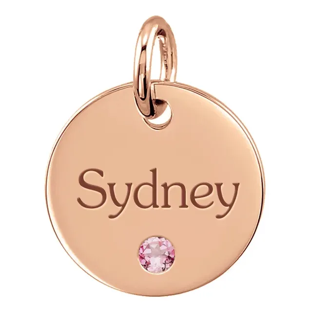 Round Disc Mini Pendant Engravable