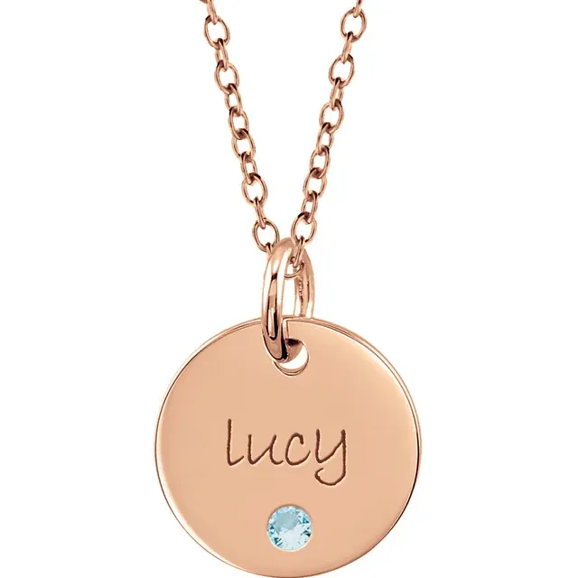 Round Disc Mini Pendant Engravable