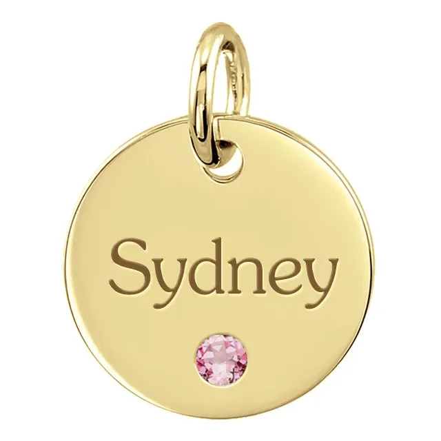 Round Disc Mini Pendant Engravable