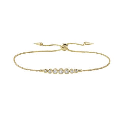 YELLOW GOLD BOLO BEZEL DIAMOND BRACELET FROM DONNA JEWELRY CHCIAGO