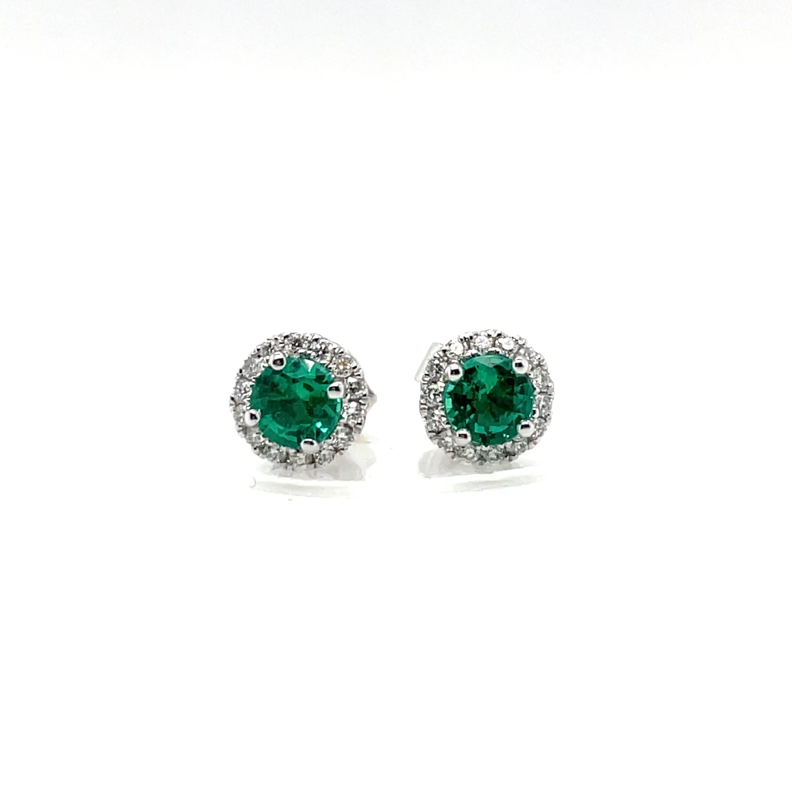 emerald diamond earrings from donna jewelry chicago