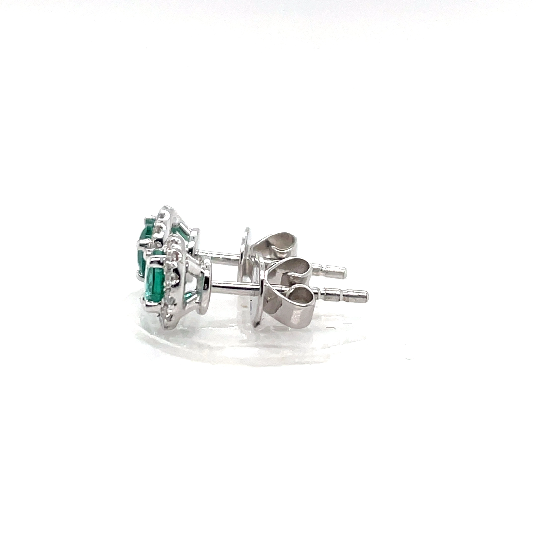 emerald diamond earrings from donna jewelry chicago