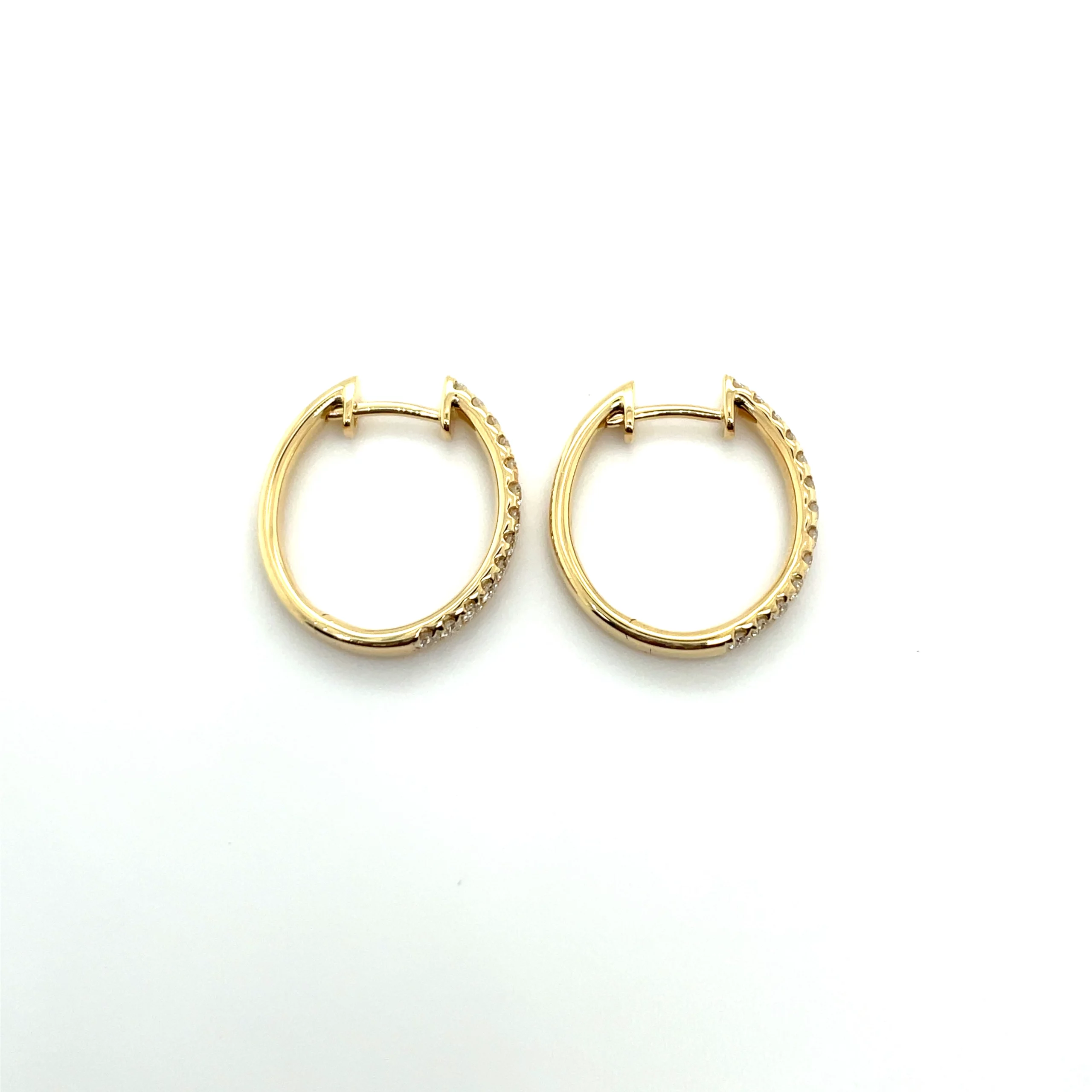 yellow gold gia diamonds hoop earrings from donna jewelry chicago