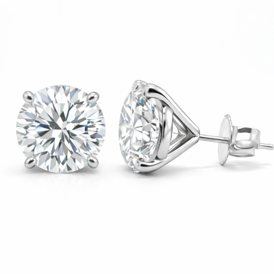 4.00 CTW Round Lab-Grown Diamond Stud Earrings