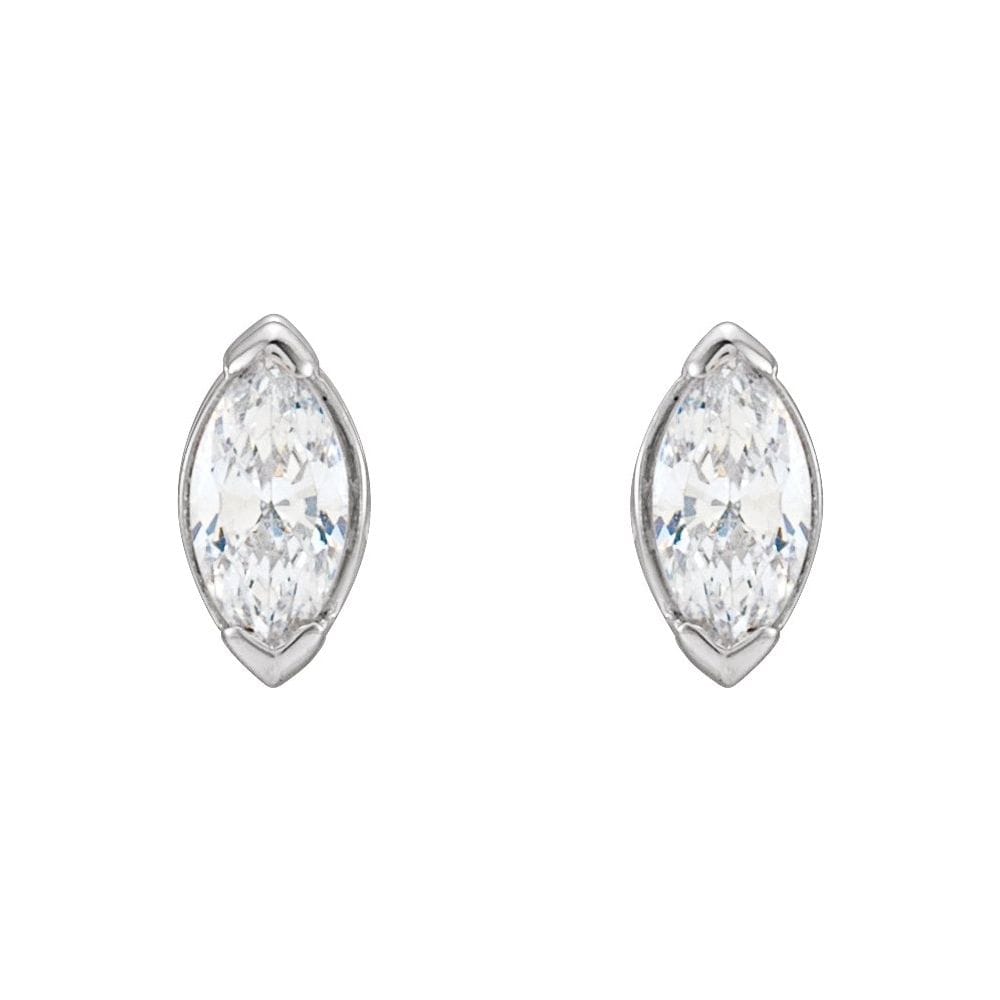Marquise Lab Grown Diamond Stud Earrings