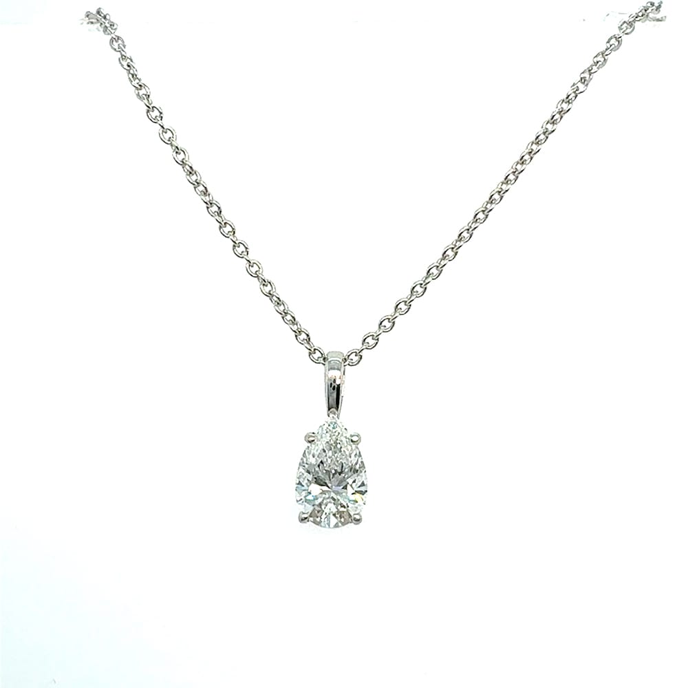 Pear Shape Lab Grown Diamond Slide Pendant
