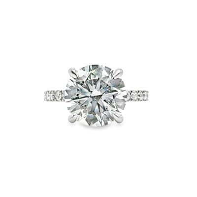 Round Brilliant Cut 3.56ct. E color VS1 clarity IGI Lab-Grown Diamond Engagement Ring
