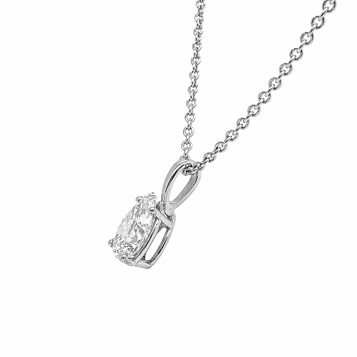 14K 1.20 CTW E VS1 Pear Lab Grown Diamond Slide Pendant