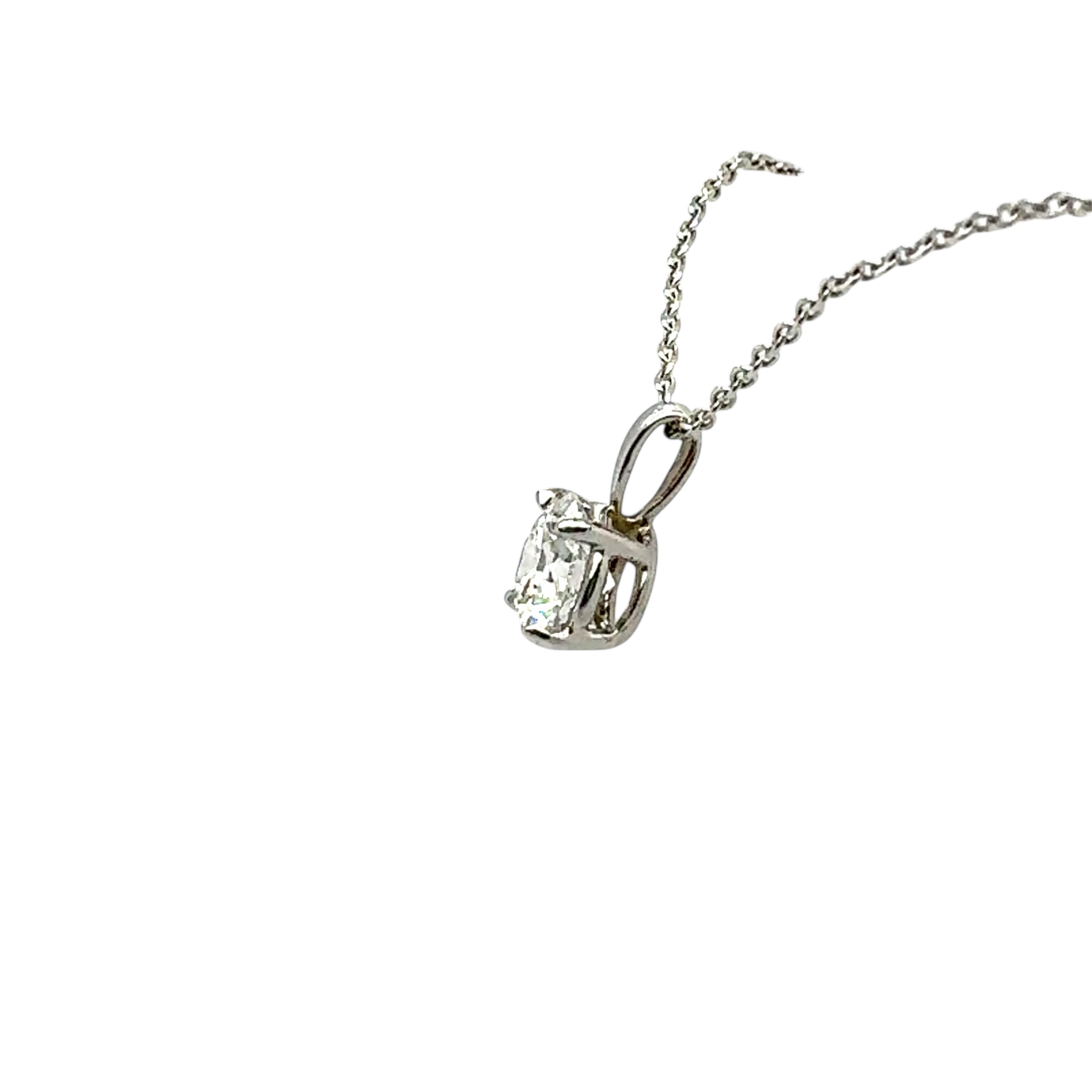 14K Round 1.11ct Lab Grown Diamond Slide Pendant