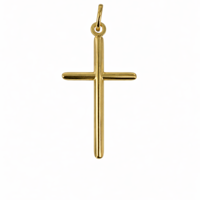 14K Yellow Gold Classic Cross Pendant