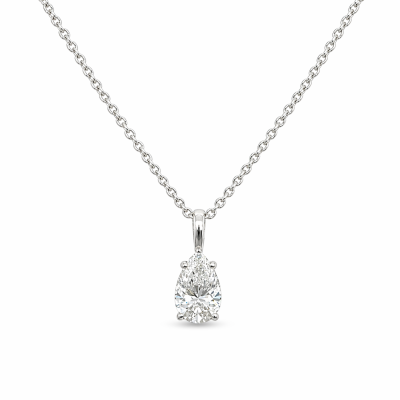 14K 1.20 CTW E VS1 Pear Lab Grown Diamond Slide Pendant